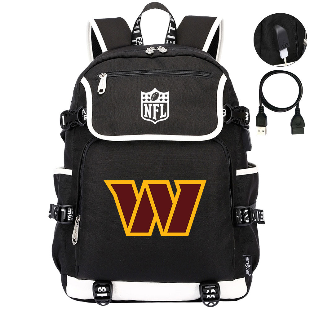 Washington Commanders Football Rugby Backpack School Notebook Travel Bags