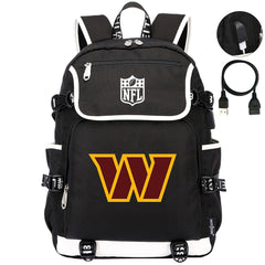 Washington Commanders Football Rugby Backpack School Notebook Travel Bags