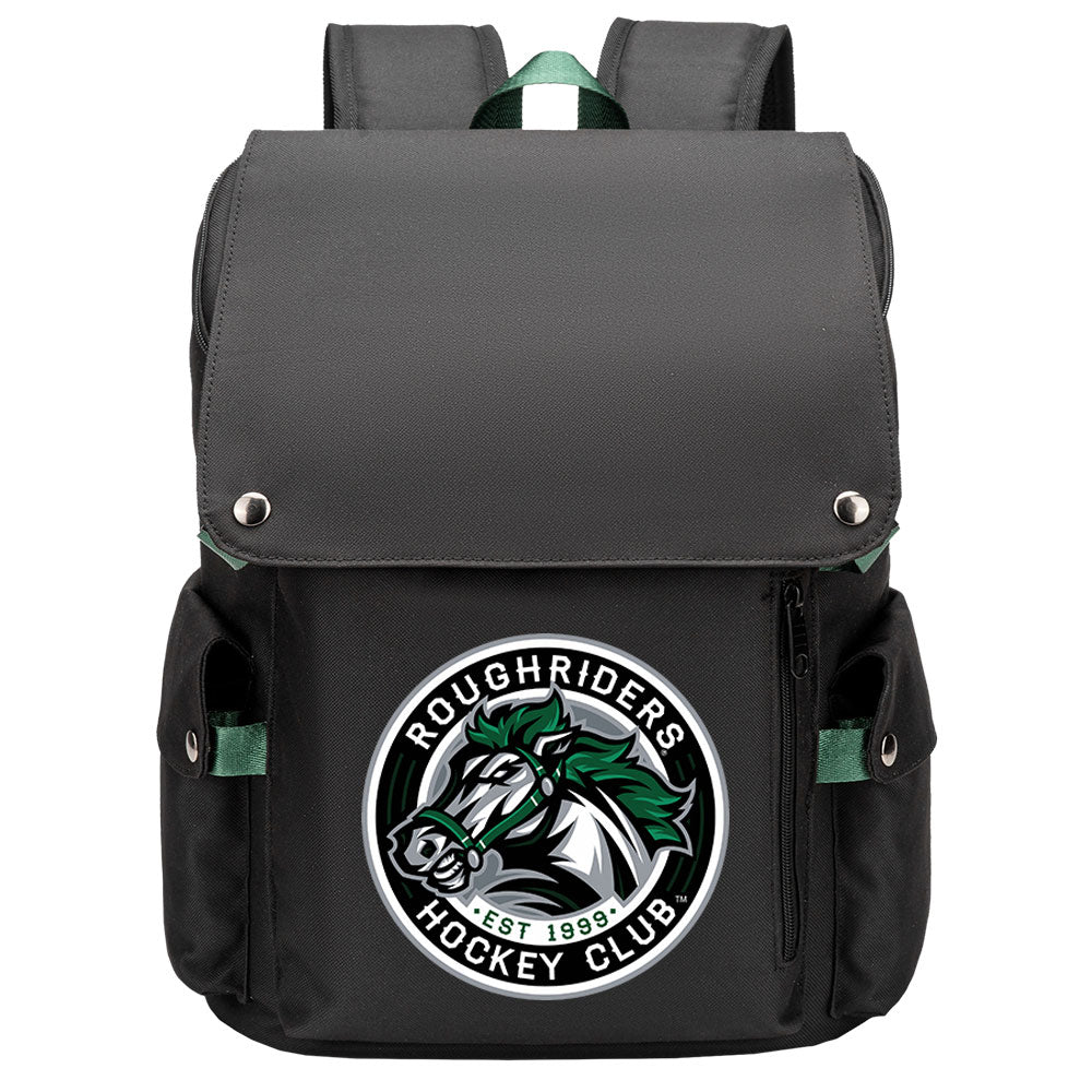 Roughriders Hockey Team School Backpack Oxford Laptop Bag