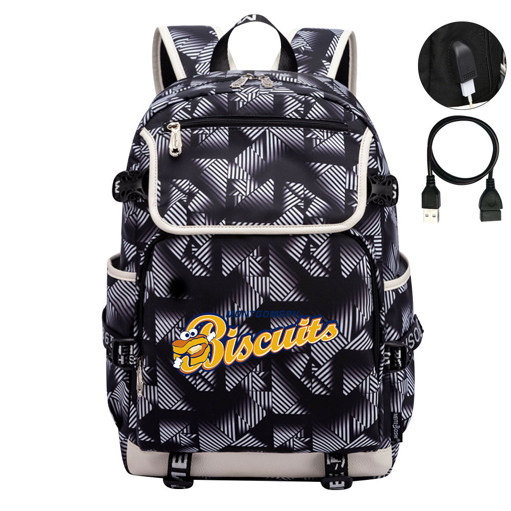 Montgomery Biscuits Backpack School Notebook Travel Bags