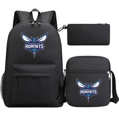 Charlotte Hornets Basketball School Backpack Shoulder Bag Pencil Bags 3pcs Set