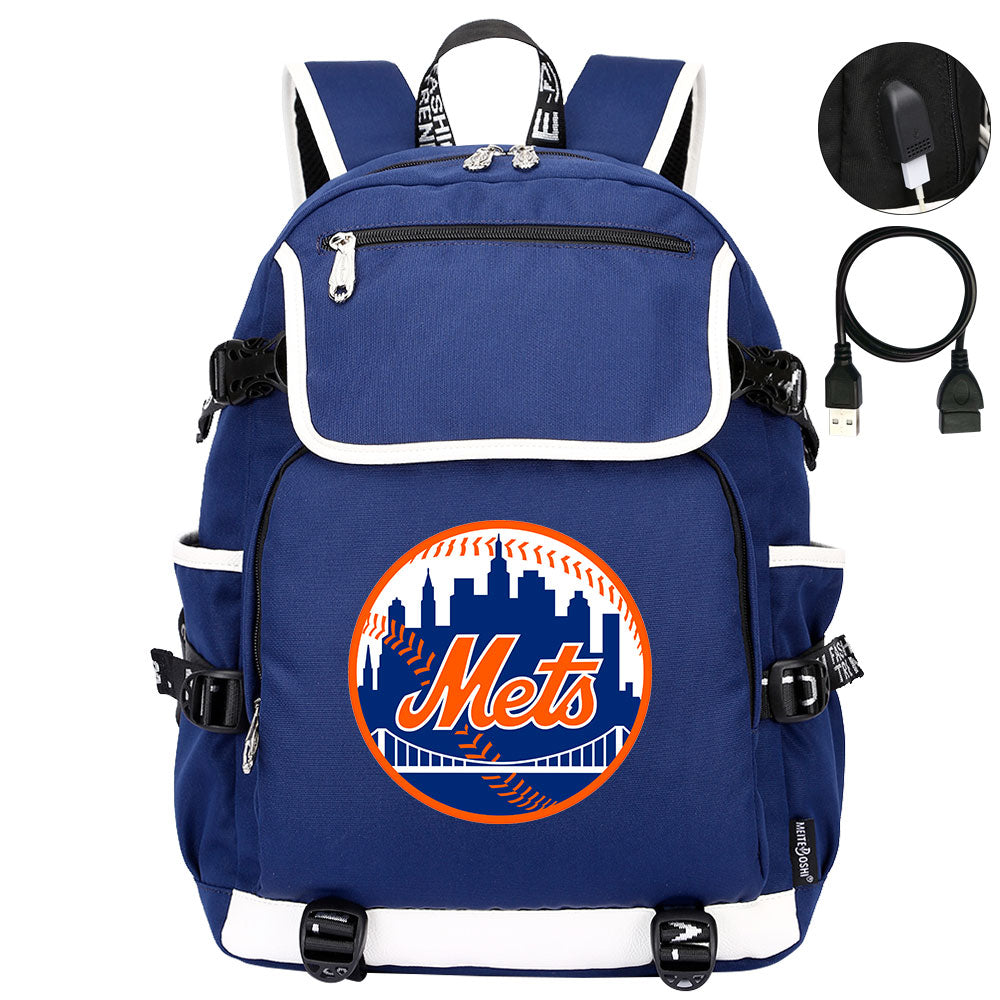 New York Mets Backpack School Notebook Travel Bags