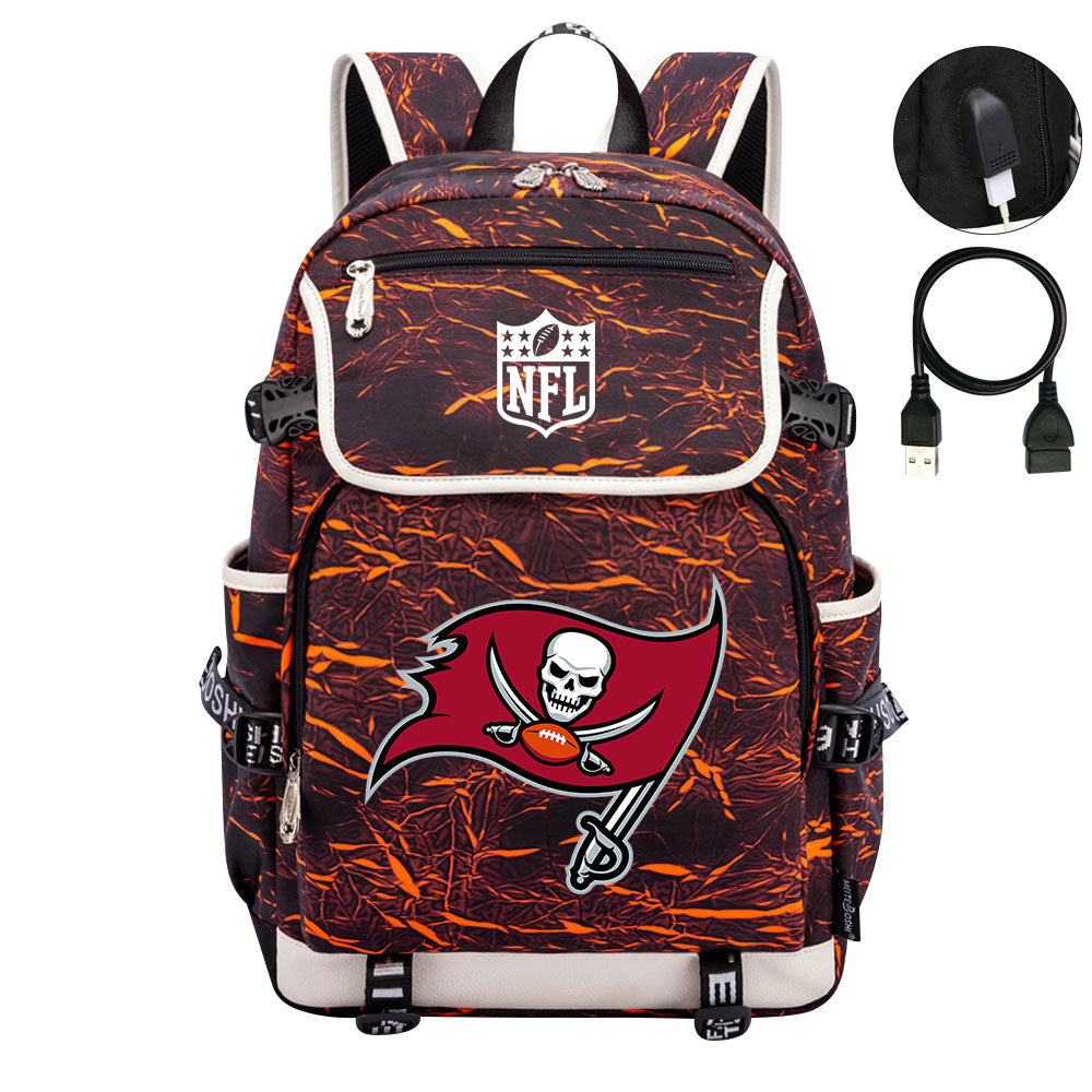 Tampa Bay Buccaneers Football Rugby Backpack School Notebook Travel Bags