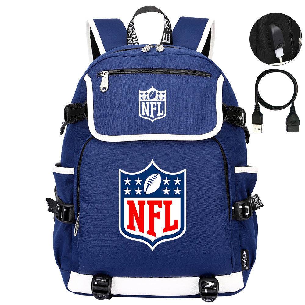 Football Team Rugby Backpack School Notebook Travel Bag