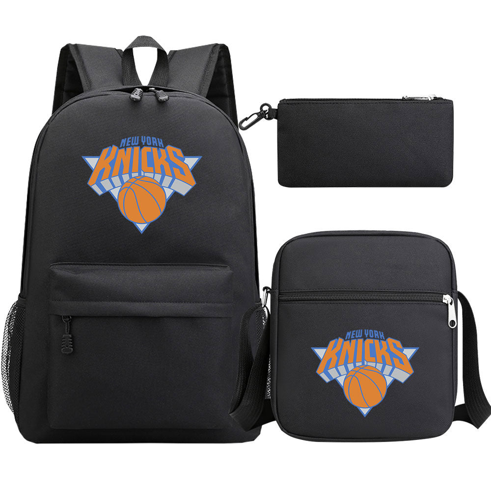 New York Knicks Basketball School Backpack Shoulder Bag Pencil Bags 3pcs Set