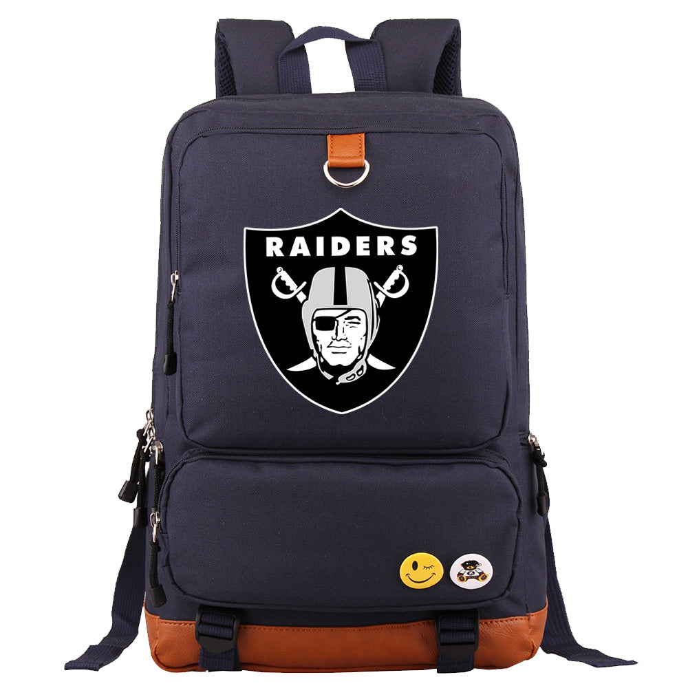 Oakland Raiders Football Team Rugby Proof Backpack NoteBook Laptop School Bag
