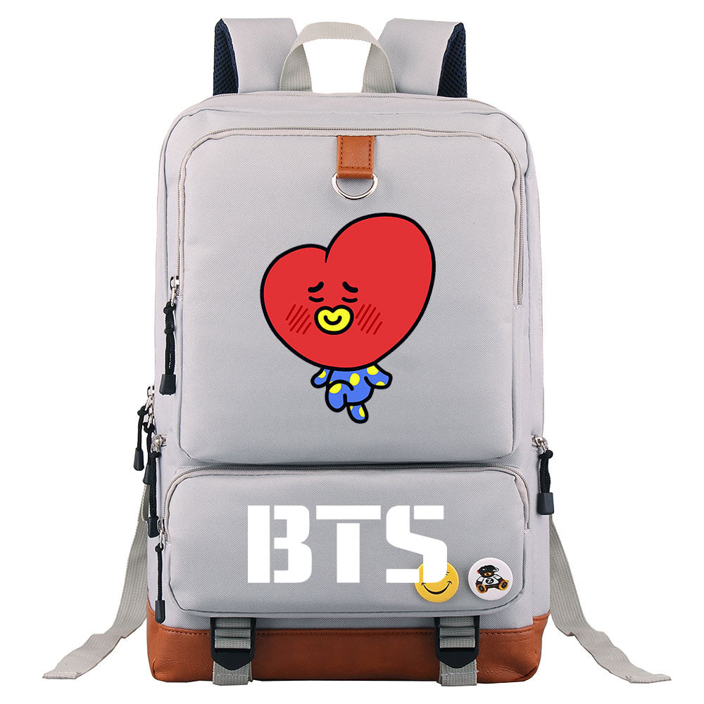 BTS TATA Proof Backpack NoteBook Laptop School Bag