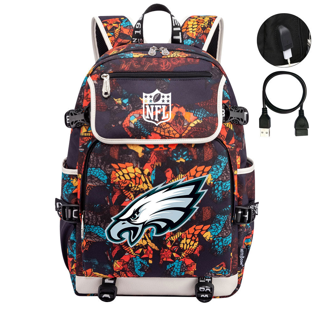 Philadelphia Eagles Football Rugby Backpack School Notebook Travel Bags