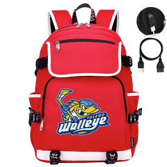 Toledo Walleye Hockey League Backpack School Notebook Travel Bag