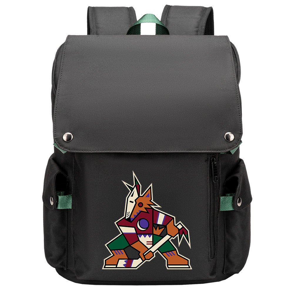 Arizona Coyotes Hockey Team Laptop Backpack Oxford School Bag