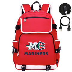 Maine Mariners Hockey League Backpack School Notebook Travel Bag