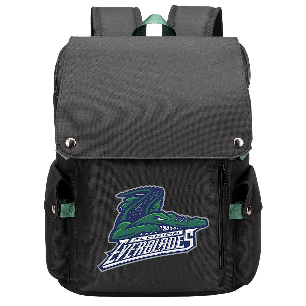 Florida Everblades Hockey Team School Backpack Oxford Laptop Bag