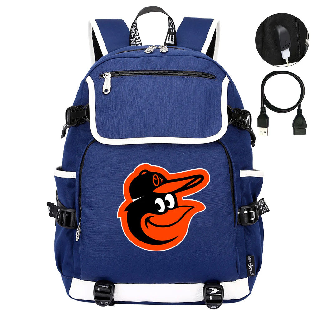 Baltimore Orioles Backpack School Notebook Travel Bags