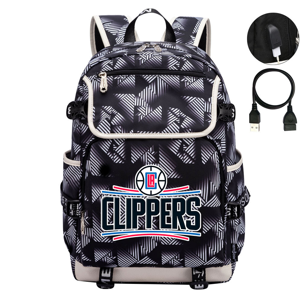Los Angeles Clippers Backpack School Notebook Travel Bags