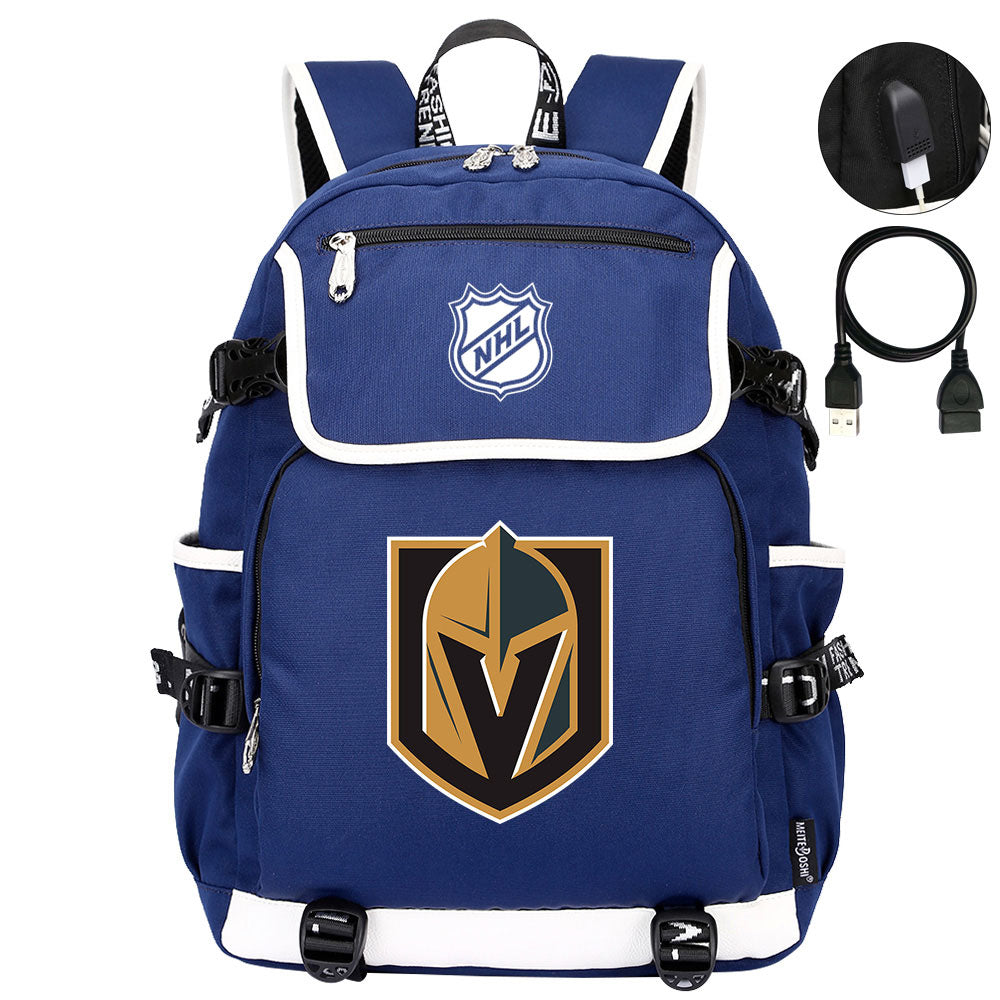Vegas Golden Knights Hockey League Backpack School Notebook Travel Bag