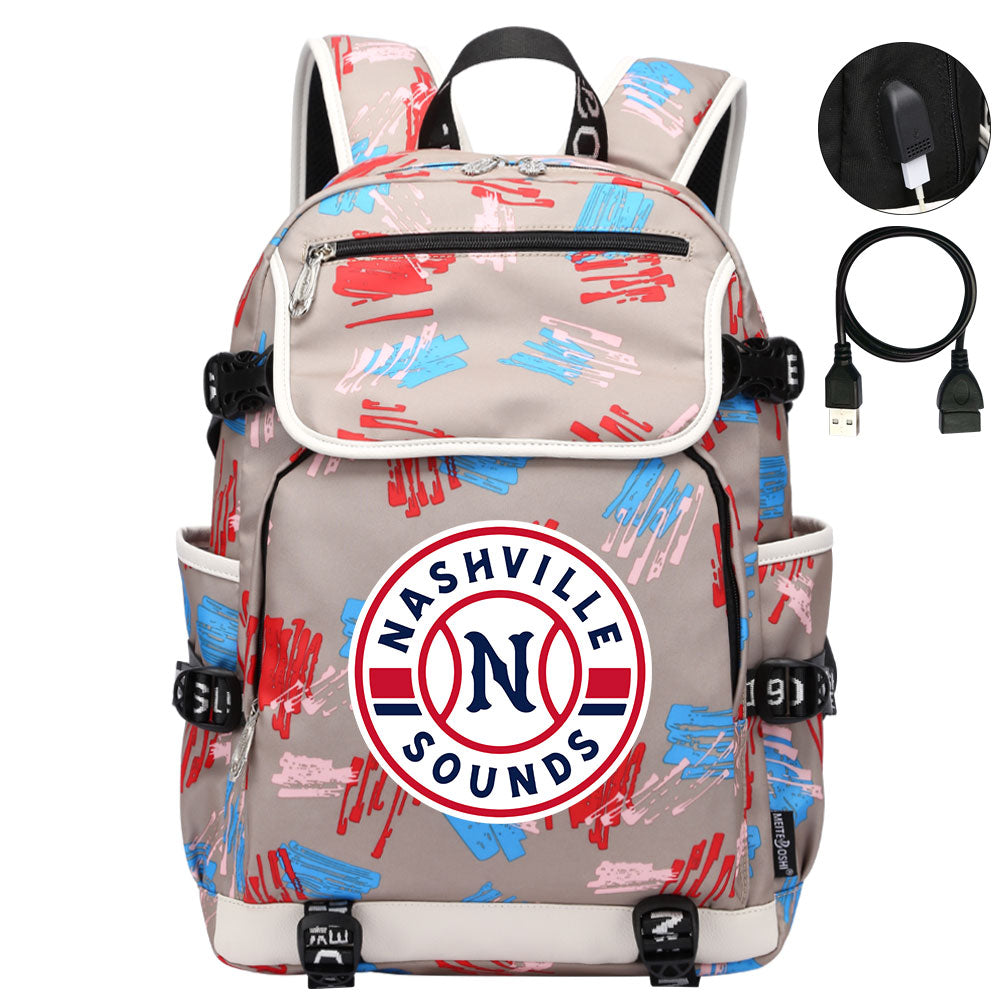 Nashville Sounds Backpack School Notebook Travel Bags