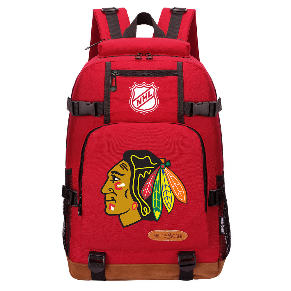 Chicago Blackhawks Hockey League  Waterproof Backpack School Notebook Travel Bag