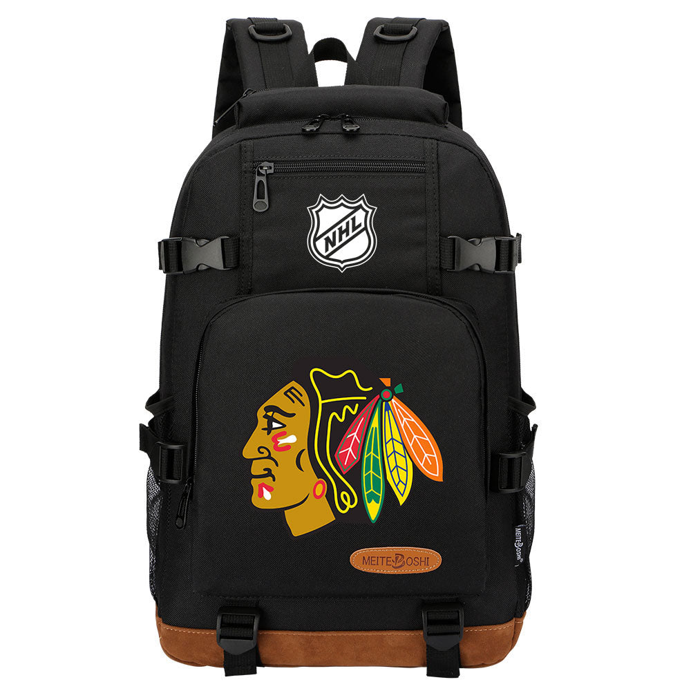 Chicago Blackhawks Hockey League  Waterproof Backpack School Notebook Travel Bag