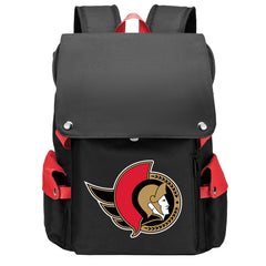 Ottawa Senators Hockey Team School Backpack Oxford Laptop Bag