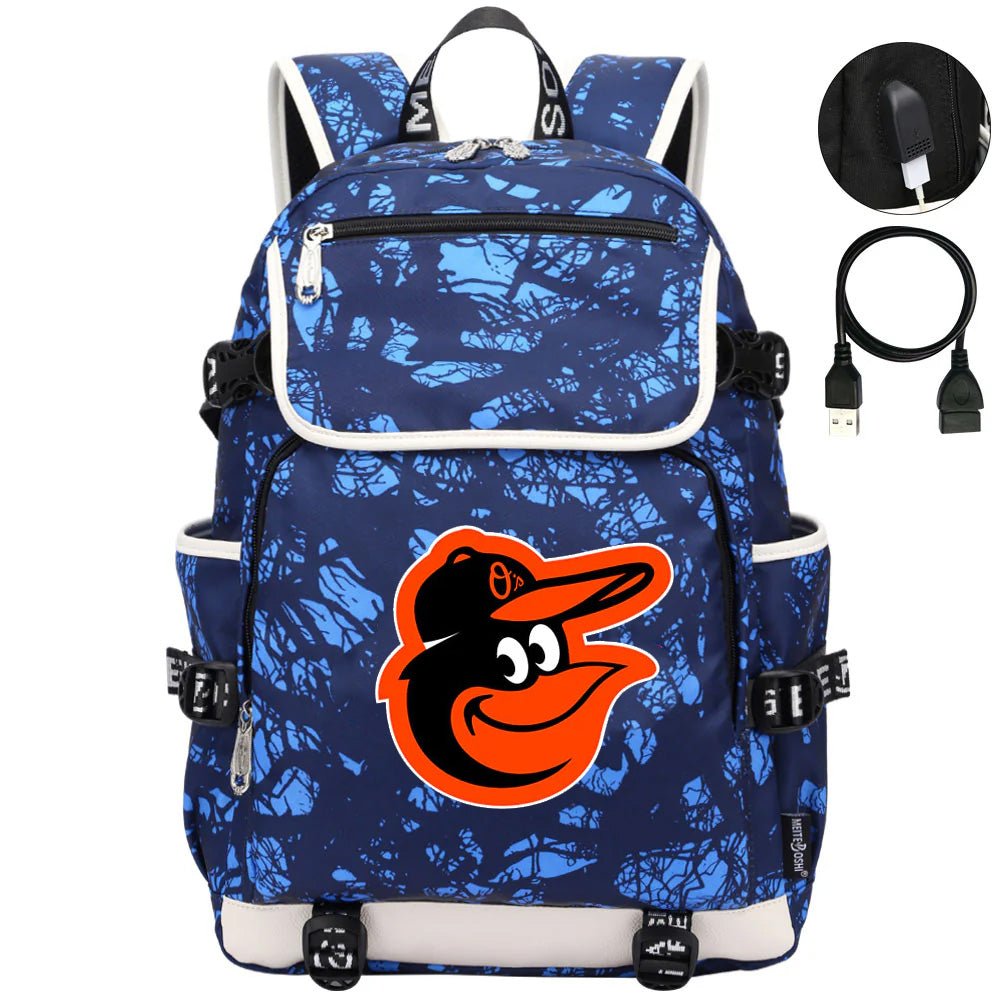 Baltimore Orioles Backpack School Notebook Travel Bags