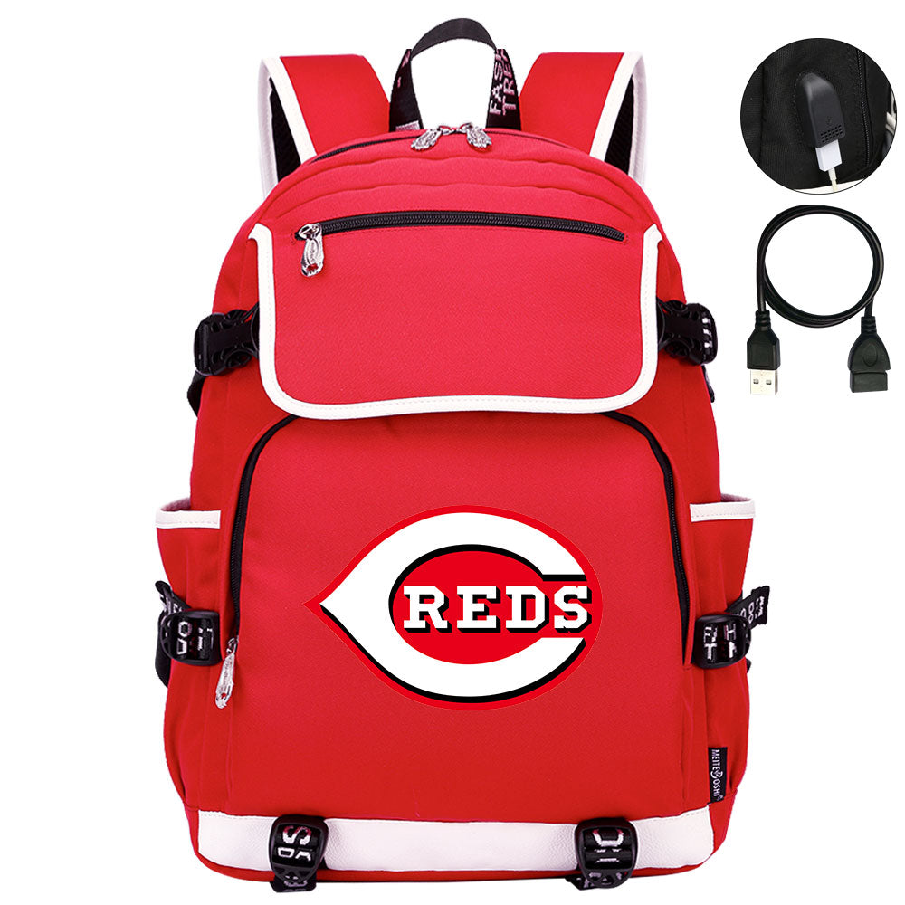 Cincinnati Reds Backpack School Notebook Travel Bags