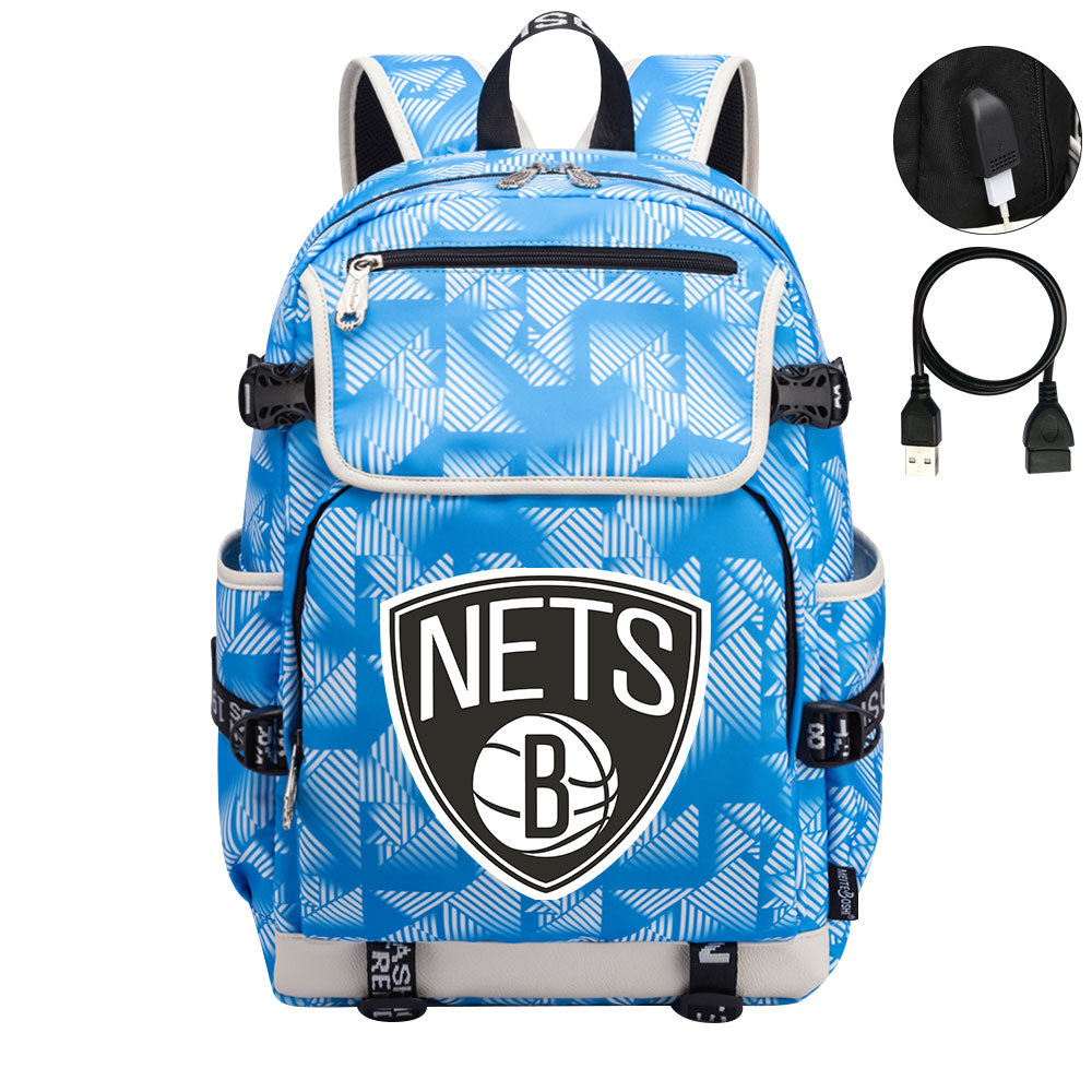 Brooklyn Nets Backpack School Notebook Travel Bags