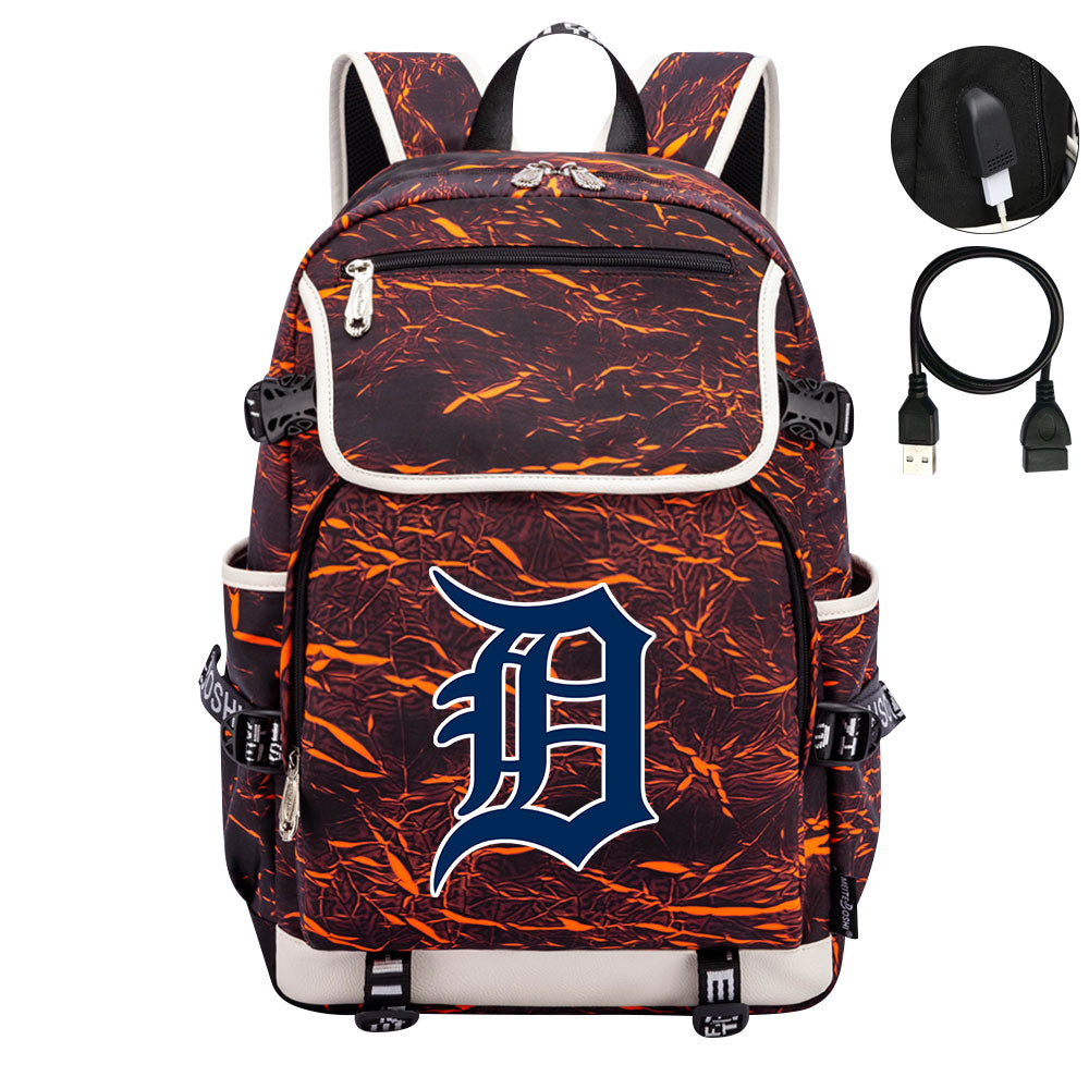 Detroit Tigers Backpack School Notebook Travel Bags