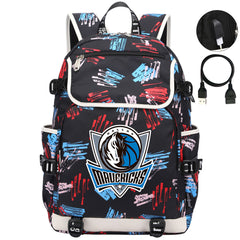Dallas Mavericks Backpack School Notebook Travel Bags