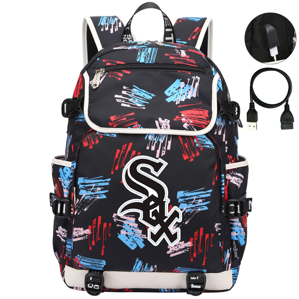 Chicago White Sox Backpack School Notebook Travel Bags