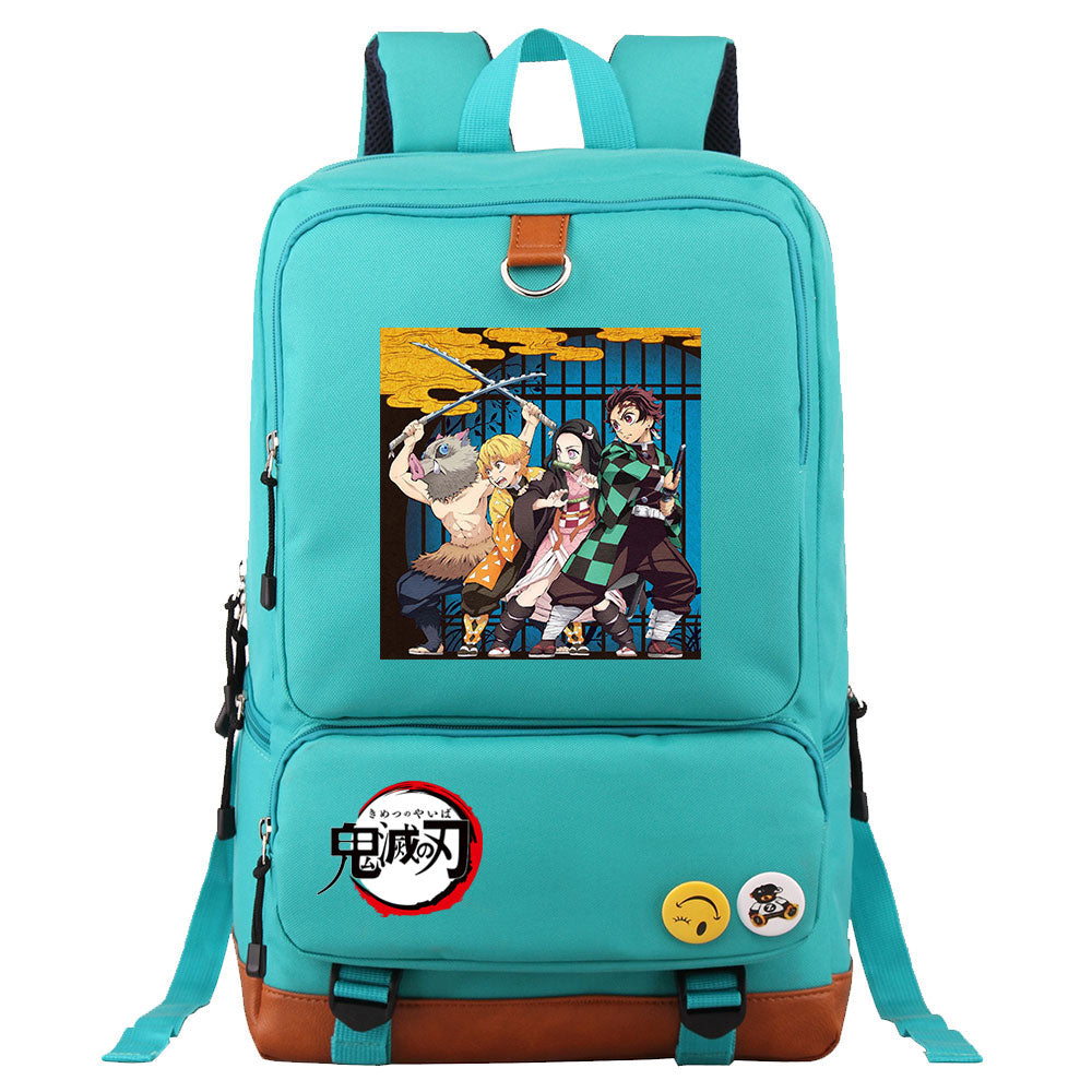 Demon Slayer Kimetsu No Yaiba Proof Backpack NoteBook Laptop School Bag