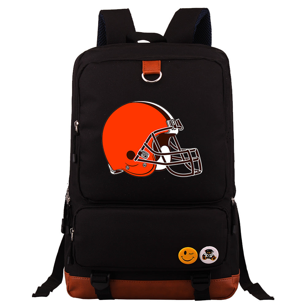 Cleveland Browns Football Team Rugby Proof Backpack NoteBook Laptop School Bag