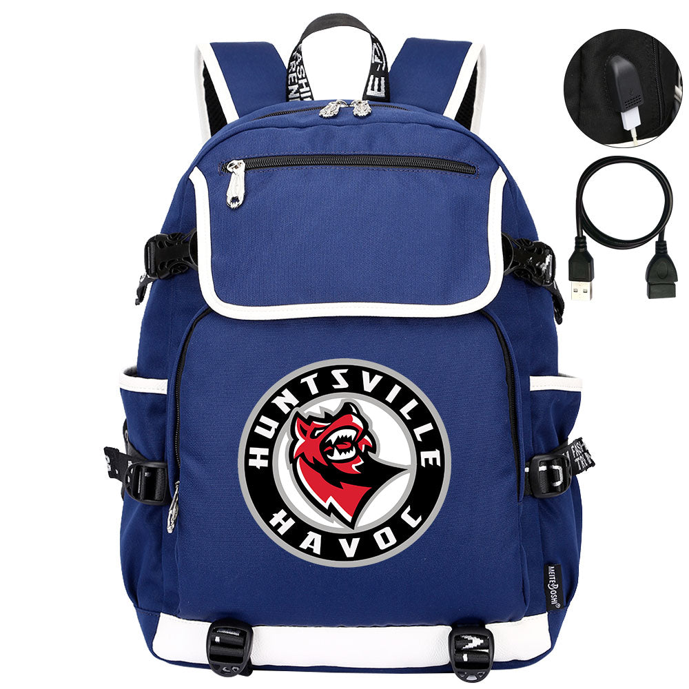 Huntsville Havoc Hockey League Backpack School Notebook Travel Bag