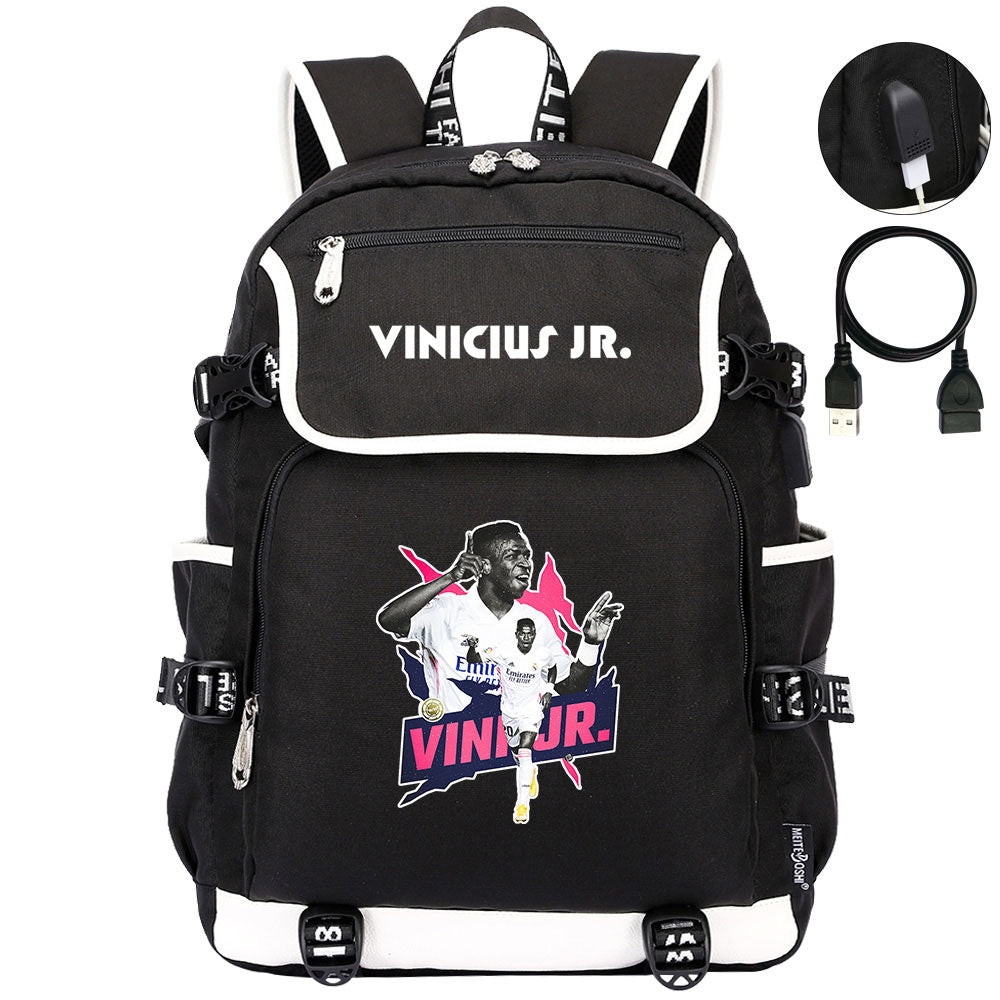 Vinicius Junior FC Backpack School Notebook Travel Bags