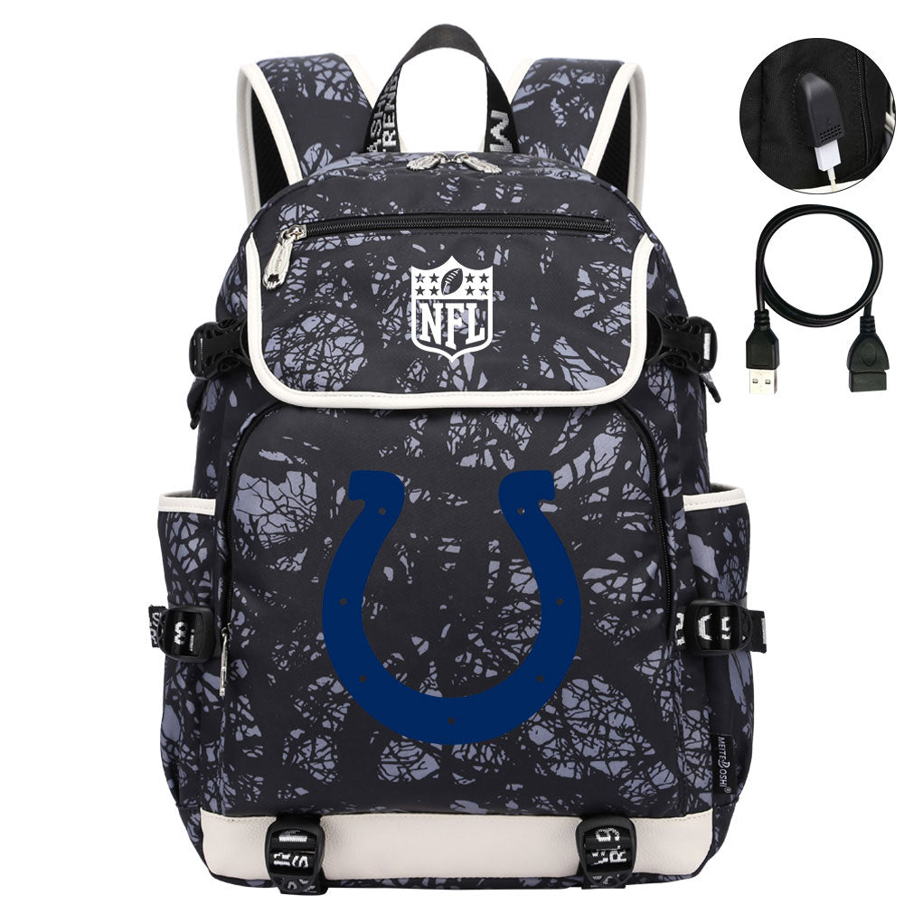 Indianapolis Colts Hockey League Backpack School Notebook Travel Bag