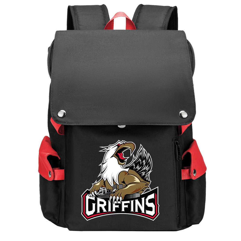 Grand Rapids Griffins  Hockey Team School Backpack Oxford Laptop Bag
