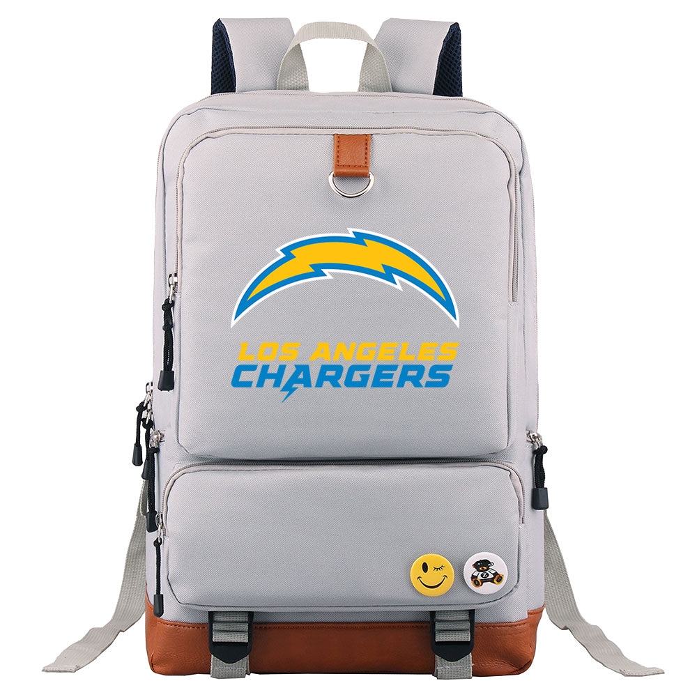 Los Angeles Chargers Football Team Rugby Proof Backpack NoteBook Laptop School Bag