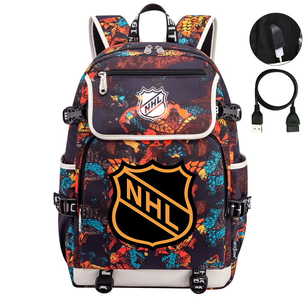 Hockey Team Backpack School Notebook Travel Bags