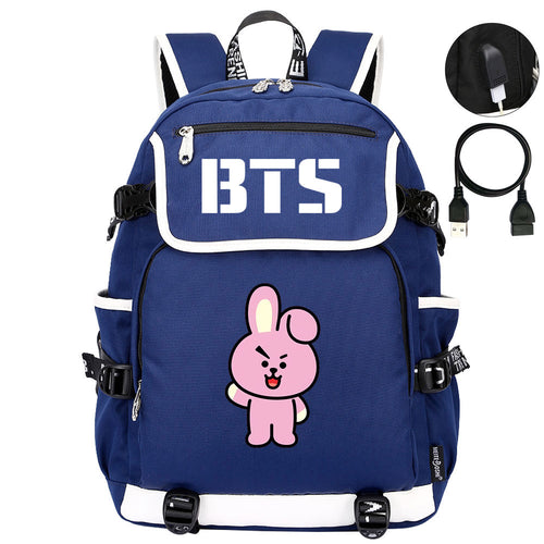BTS Cooky Backpack School Notebook Travel Bags