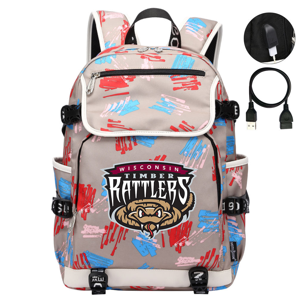 Wisconsin Timber Rattlers Backpack School Notebook Travel Bags