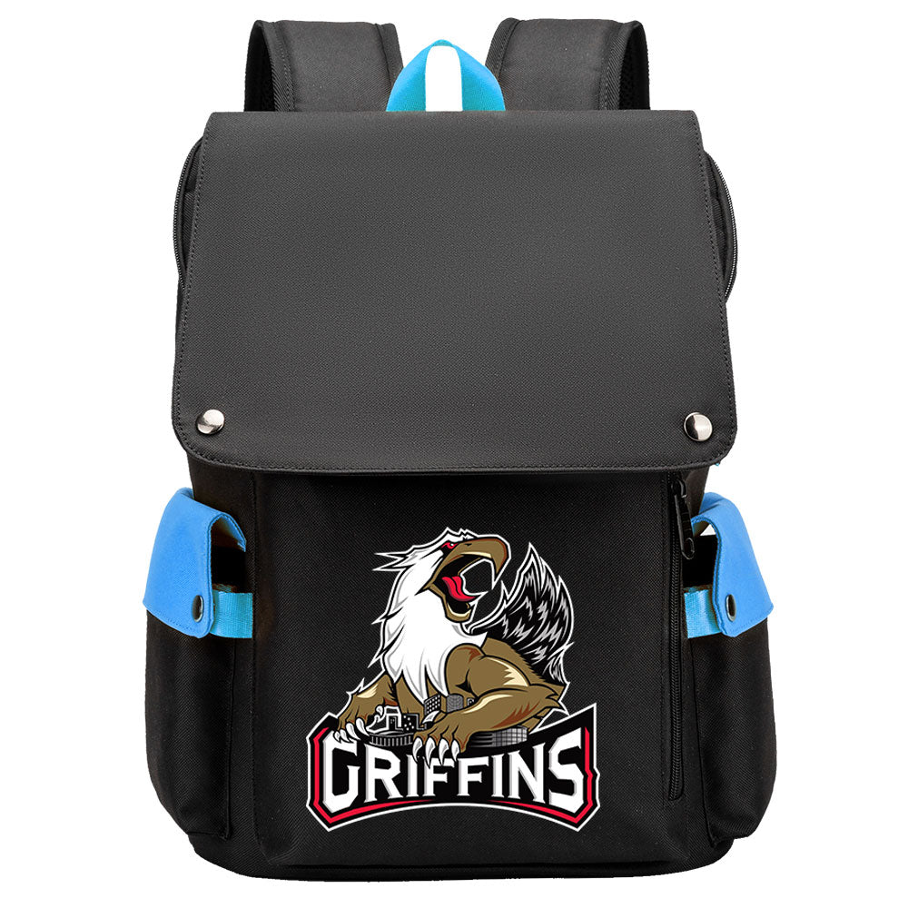 Grand Rapids Griffins  Hockey Team School Backpack Oxford Laptop Bag
