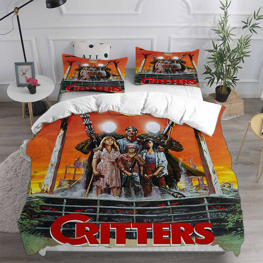 Critters Cosplay Bedding Set Duvet Cover Pillowcases Halloween Home Decor