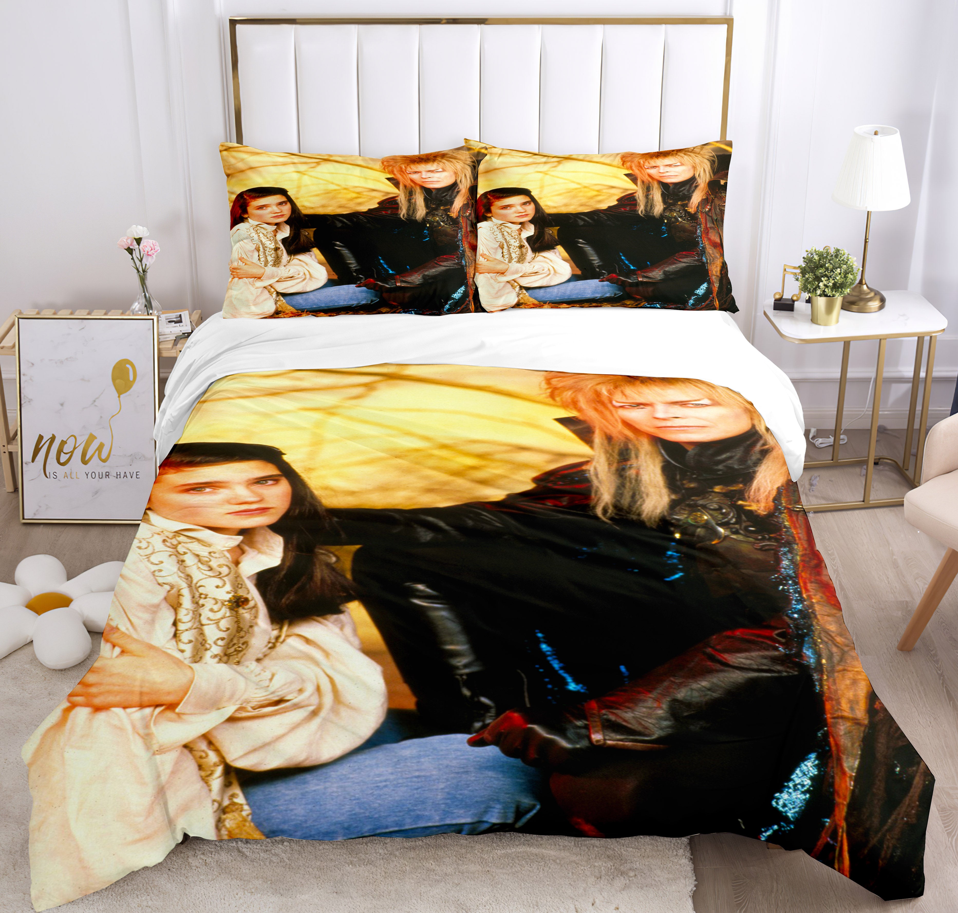 Labyrinth Cosplay Bedding Set Duvet Cover Pillowcases Halloween Home Decor