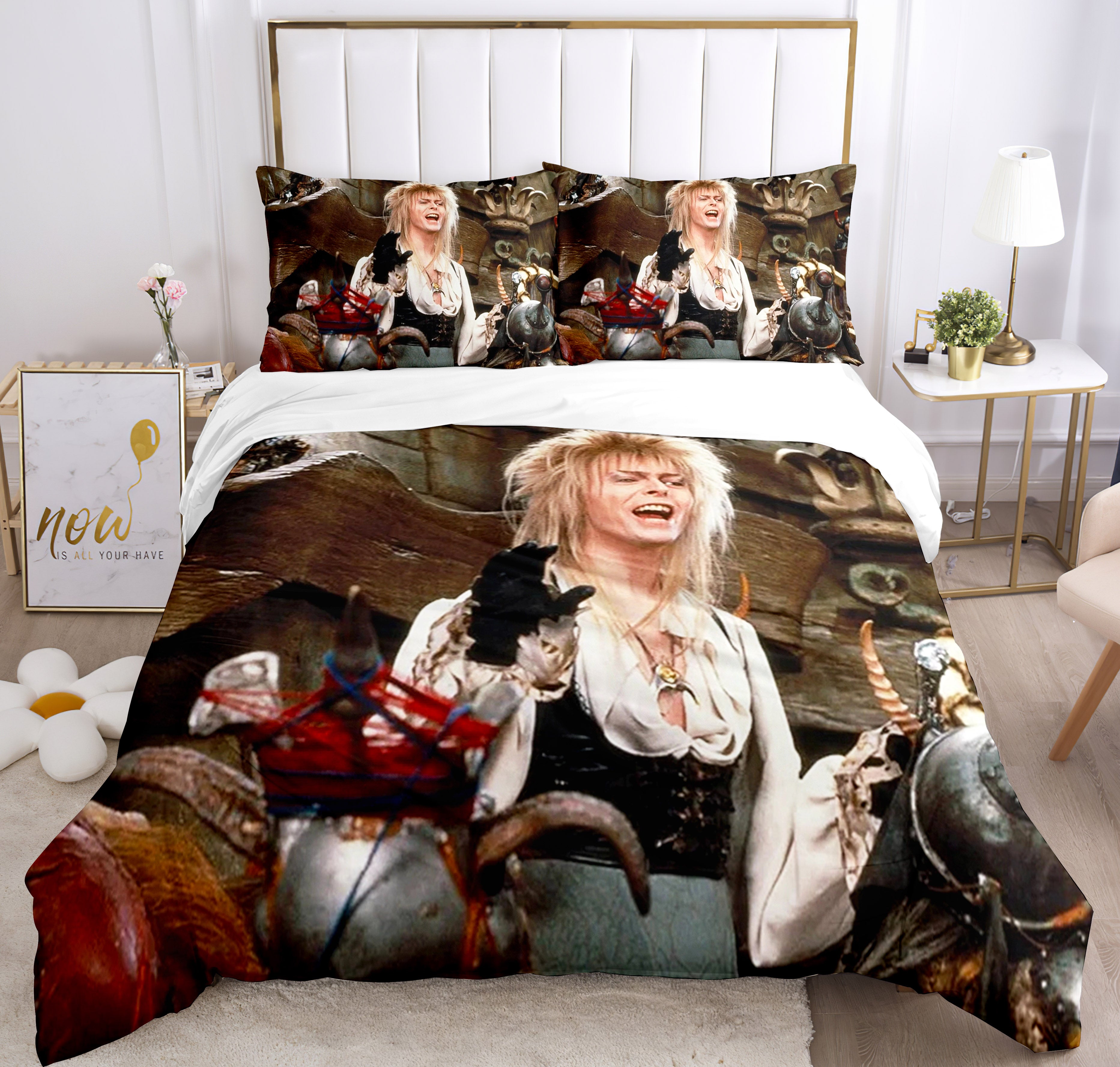 Labyrinth Cosplay Bedding Set Duvet Cover Pillowcases Halloween Home Decor