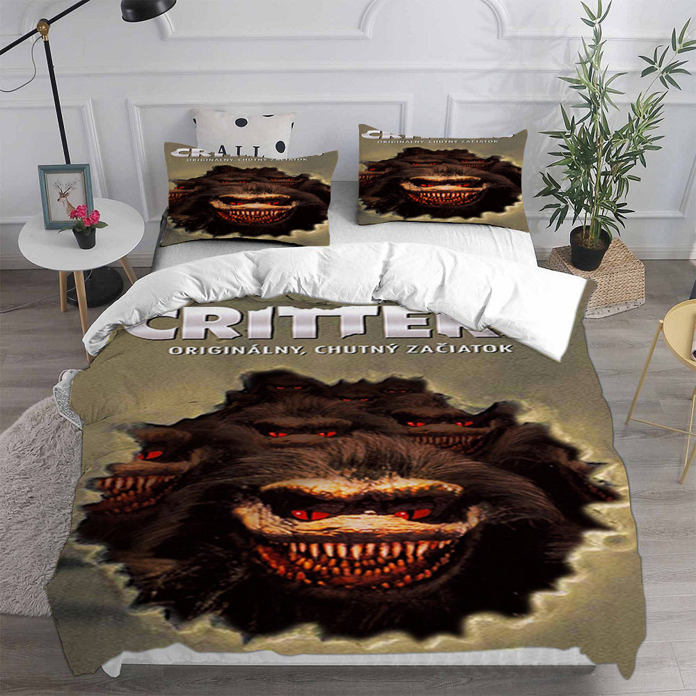 Critters Cosplay Bedding Set Duvet Cover Pillowcases Halloween Home Decor