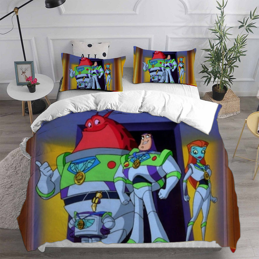 Buzz Lightyear Cosplay Bedding Set Duvet Cover Pillowcases Halloween Home Decor