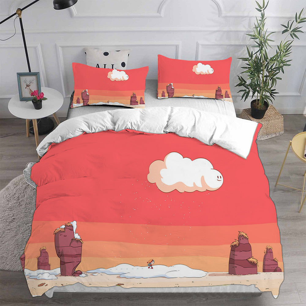 Hilda Season 1   Cosplay Bedding Set Duvet Cover Pillowcases Halloween Home Decor
