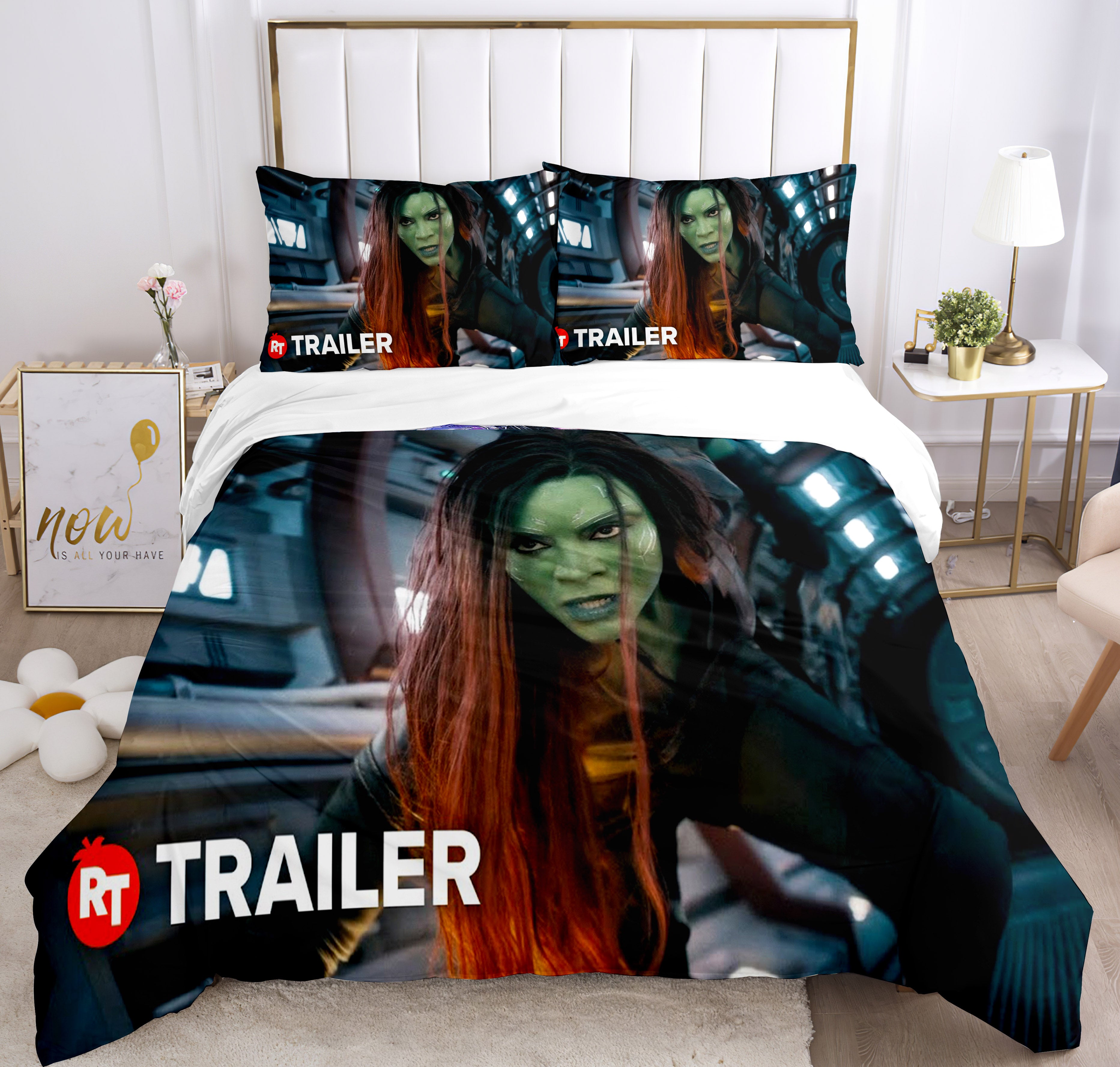 Guardians of the Galaxy Cosplay Bedding Set Duvet Cover Pillowcases Halloween Home Decor