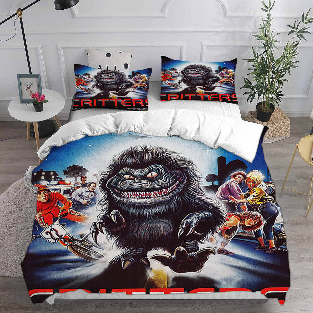 Critters Cosplay Bedding Set Duvet Cover Pillowcases Halloween Home Decor