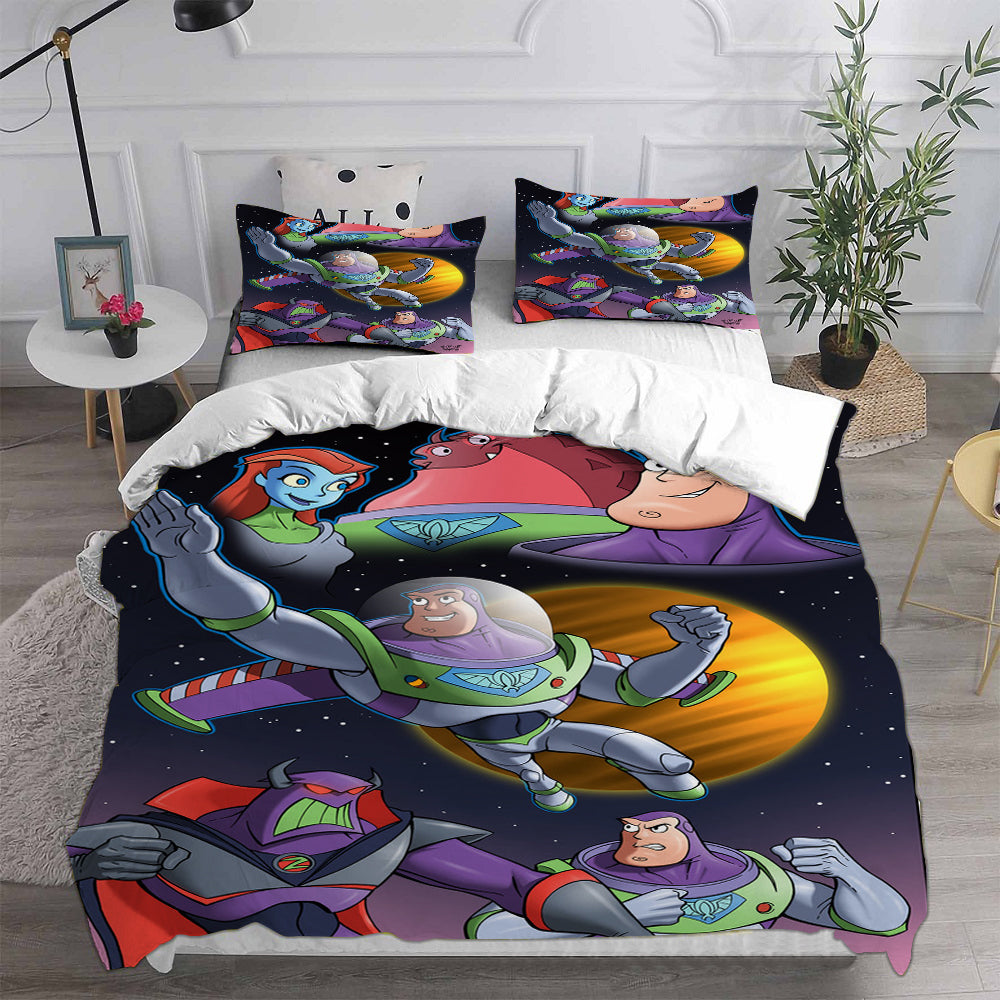 Buzz Lightyear Cosplay Bedding Set Duvet Cover Pillowcases Halloween Home Decor