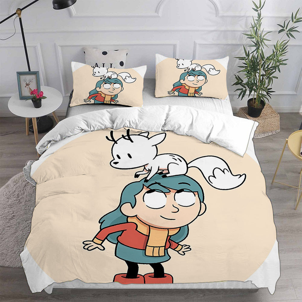 Hilda Season 1   Cosplay Bedding Set Duvet Cover Pillowcases Halloween Home Decor